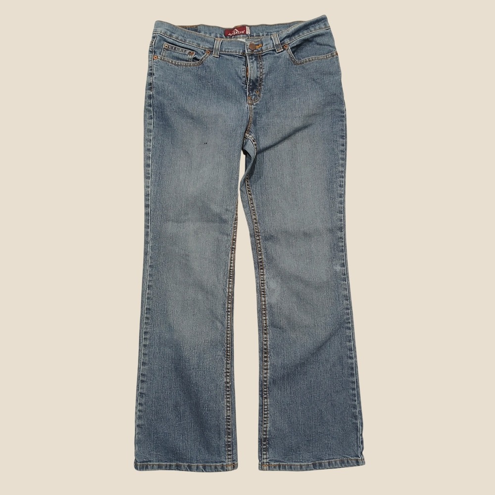 Jordache Womens Blue Low Rise Stretch Bootcut Jeans Size 13/14 Petite 10SBE4XL0